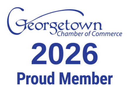 Georgetown Chamber of Commerce 2026 Proud Member badge for MEP Electric